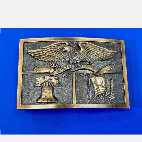 Vintage Gold and Black Eagle Belt Buckle - Picture 5 of 8